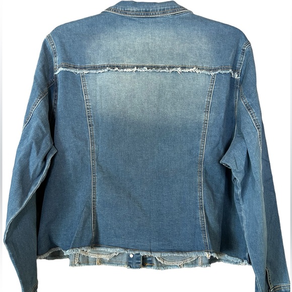 NEW Distressed Jean Jacket - Picture 2 of 6